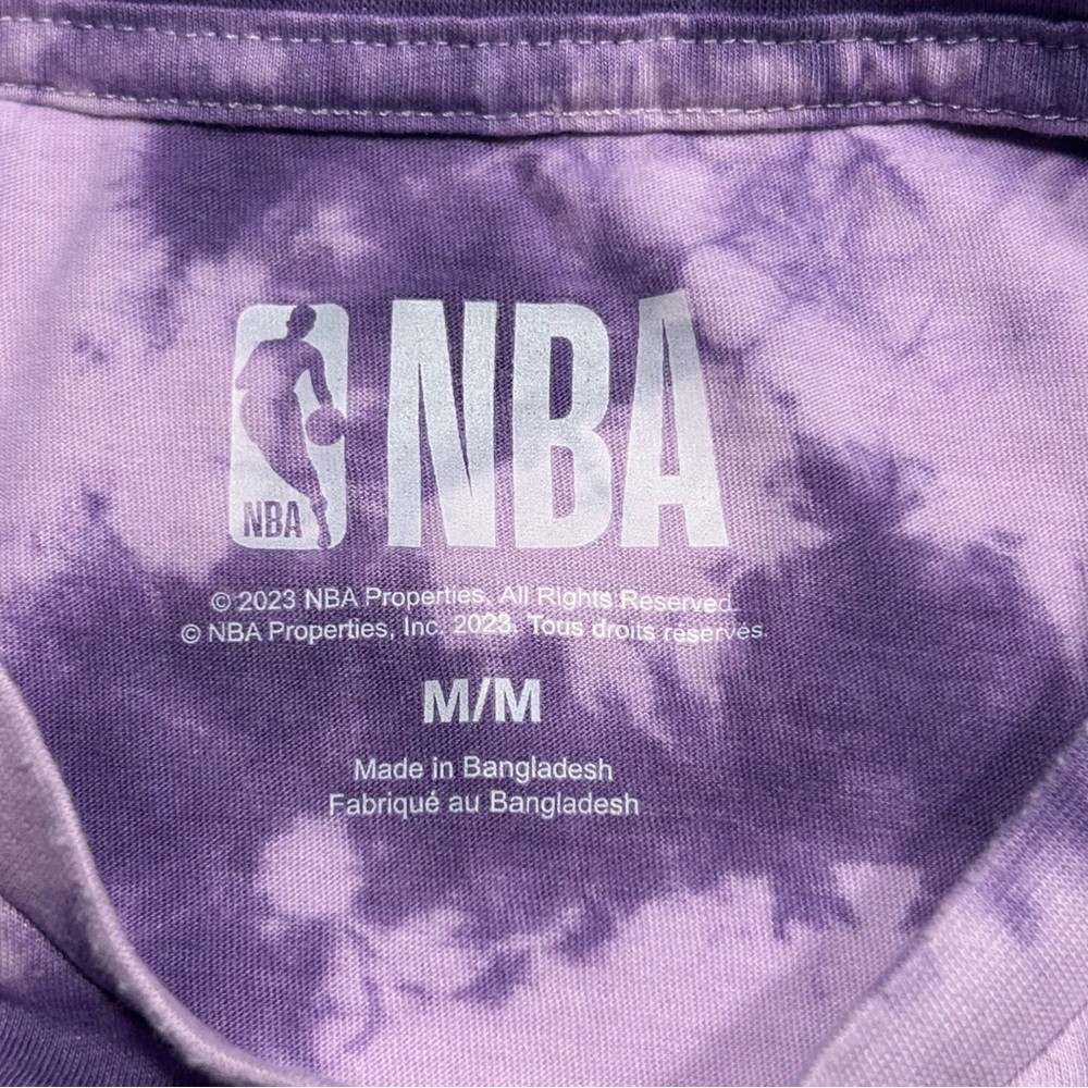 NBA Toronto Raptors Tie-Dye Hardwood Classics Tee Purple Menβs Size Medium - Picture 3 of 5